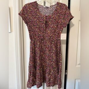 Passport Floral Women's Dress - Pink and Purple